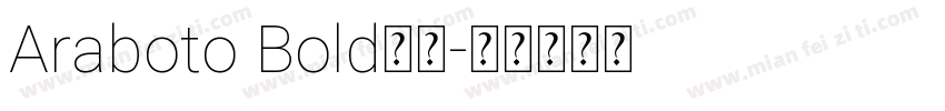 Araboto Bold字体字体转换